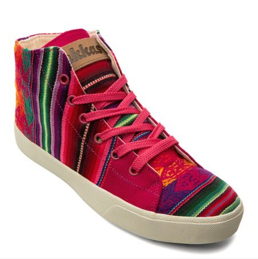 Inkkas Pink Multi-Color High-Top Sneakers
